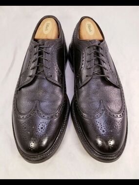 70'S SEARS PREMIERE COLLECTION MEN SHOES OXFORDS WINGTIP V-CREAT IMPERIAL SZ 9D